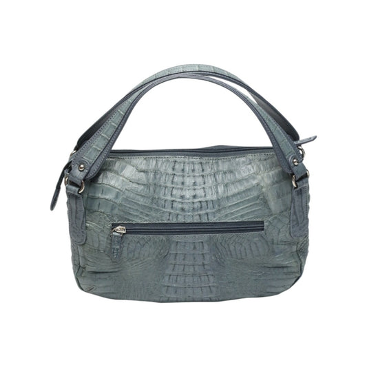 カイマン CAIMAN ハンドバッグ
 2WAYバッグ カイマン ソフト カイマン JNK-3163 ライトスカイブルー 【SS】
 【中古】