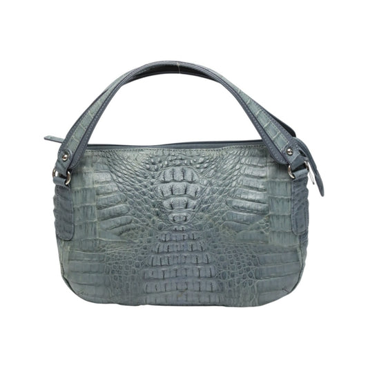 カイマン CAIMAN ハンドバッグ
 2WAYバッグ カイマン ソフト カイマン JNK-3163 ライトスカイブルー 【SS】
 【中古】