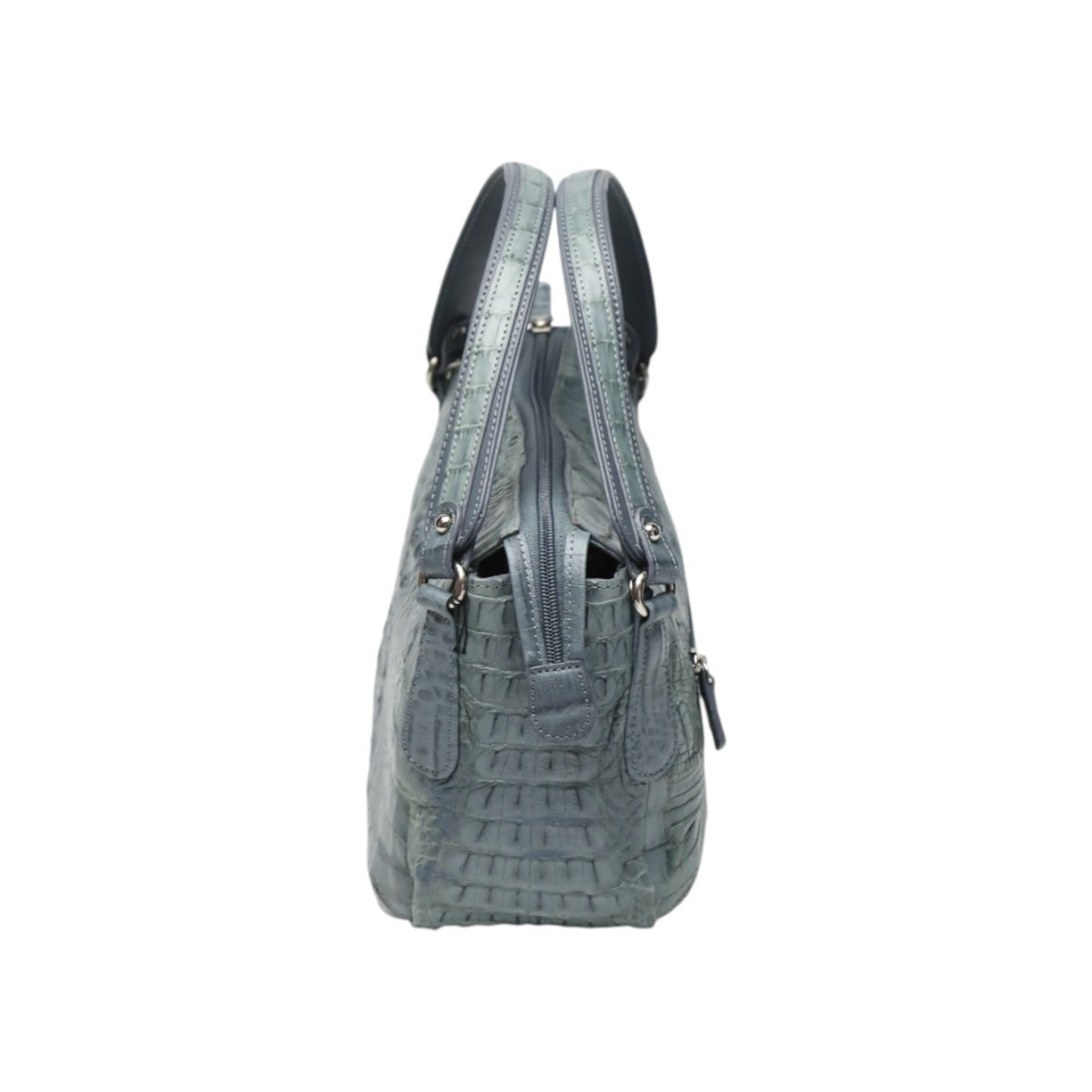 カイマン CAIMAN ハンドバッグ
 2WAYバッグ カイマン ソフト カイマン JNK-3163 ライトスカイブルー 【SS】
 【中古】