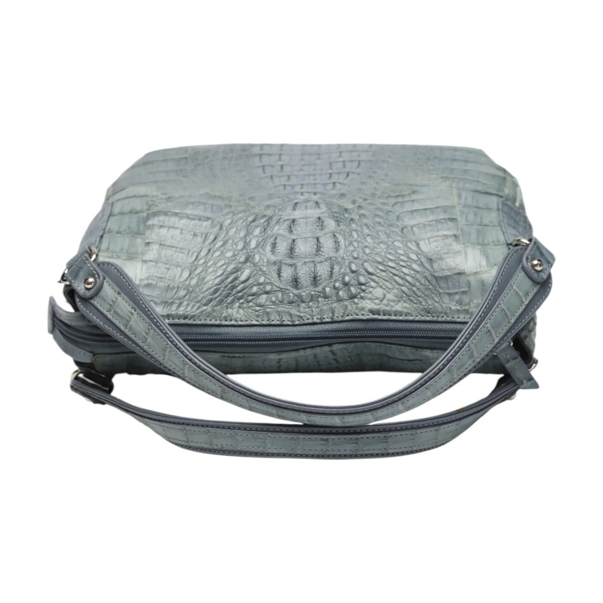 カイマン CAIMAN ハンドバッグ
 2WAYバッグ カイマン ソフト カイマン JNK-3163 ライトスカイブルー 【SS】
 【中古】