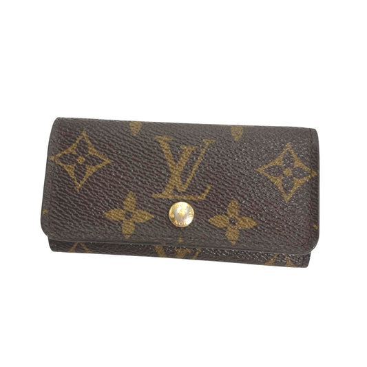 ルイヴィトン LOUIS VUITTON キーケース
 4本用キーケース モノグラム ミュルティクレ4 モノグラムキャンバス M62631 ブラウン LV
 【SS】
 【中古】