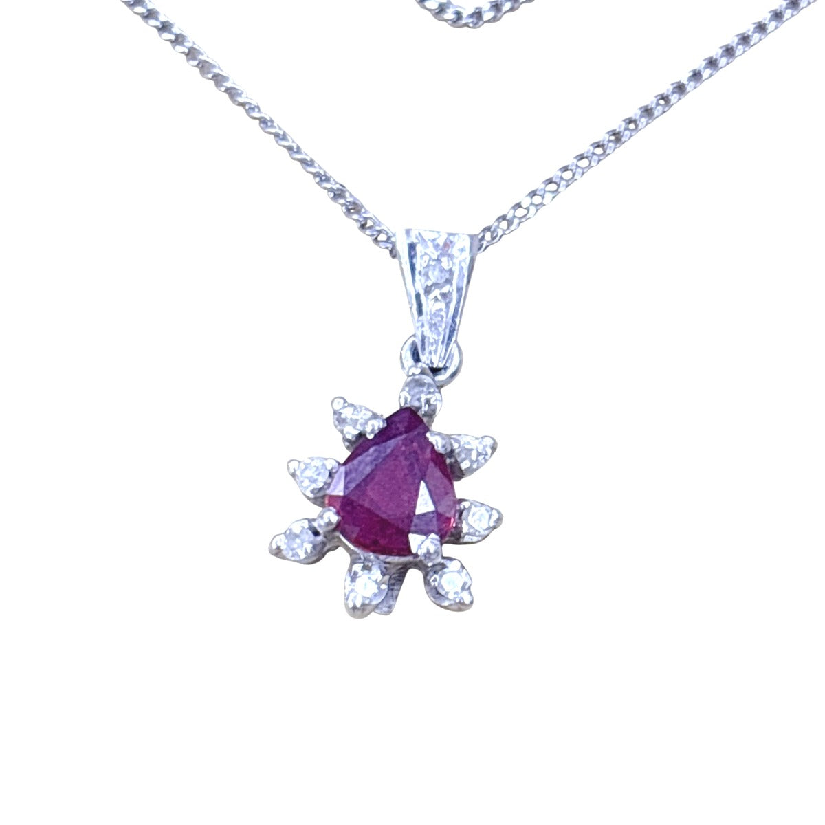 ネックレス
 アメジスト メレダイヤ入 Pt850 Pt850プラチナ プラチナ 【SS】
 【中古】