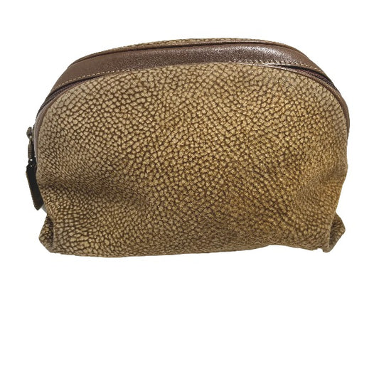 BORBONESE pouch
 Dome-shaped pouch Borbonese 91907 Brown [SS]
 【second hand】 