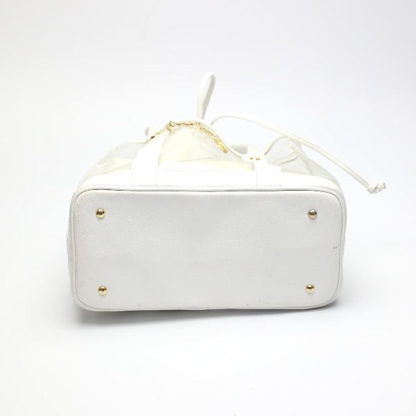 Samantha Thavasa Handbags
 2WAY Leather Patent Leather White [SS]
 【second hand】 