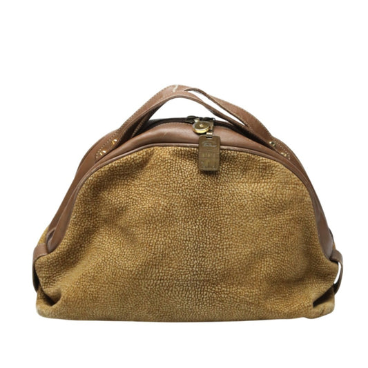 ボルボネーゼ BORBONESE ハンドバッグ
 ドーム型 うずら柄 軽量 【SS】
 【中古】