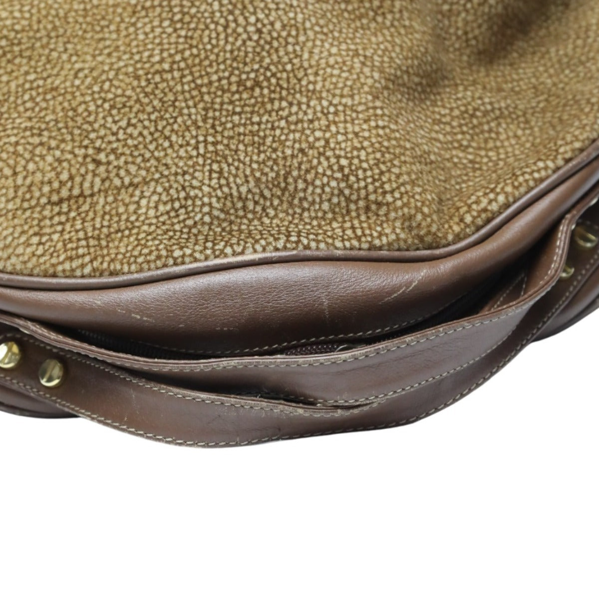 ボルボネーゼ BORBONESE ハンドバッグ
 ドーム型 うずら柄 軽量 【SS】
 【中古】