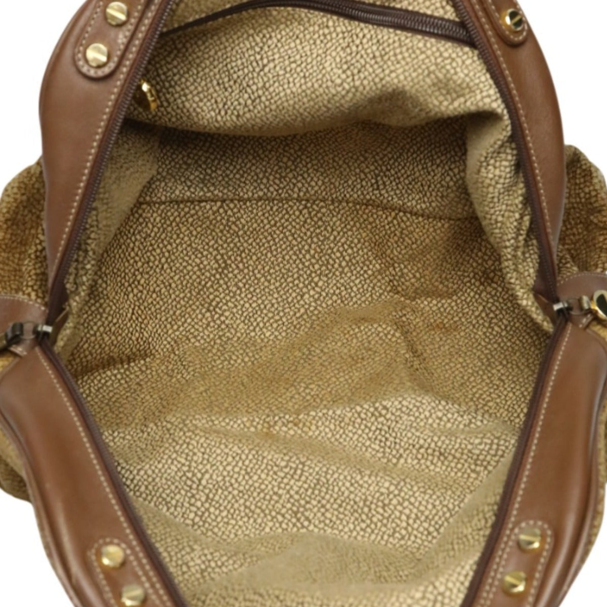 ボルボネーゼ BORBONESE ハンドバッグ
 ドーム型 うずら柄 軽量 【SS】
 【中古】