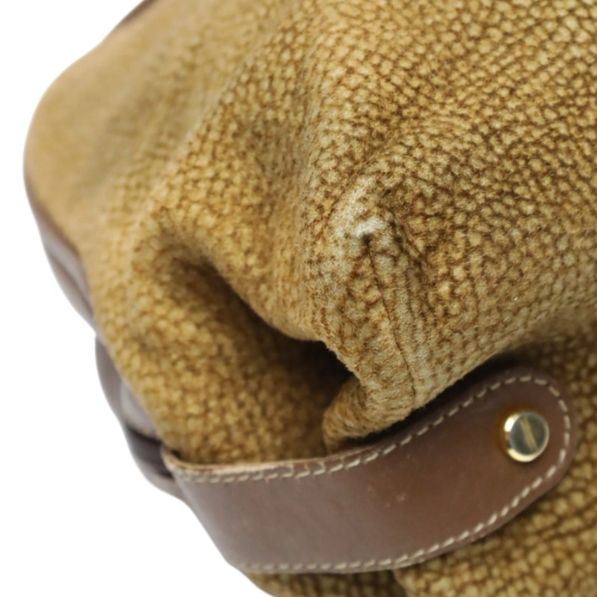 ボルボネーゼ BORBONESE ハンドバッグ
 ドーム型 うずら柄 軽量 【SS】
 【中古】