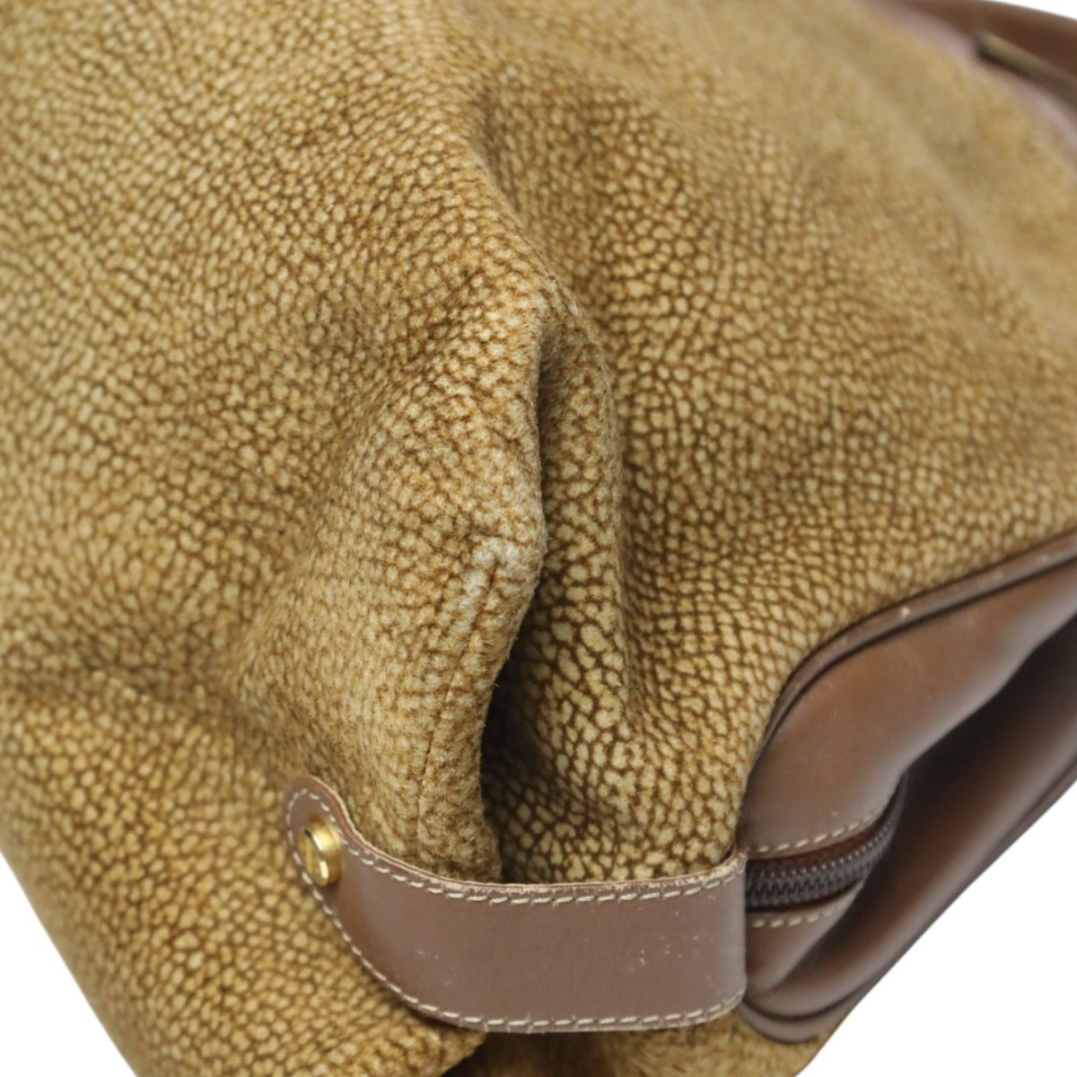 ボルボネーゼ BORBONESE ハンドバッグ
 ドーム型 うずら柄 軽量 【SS】
 【中古】