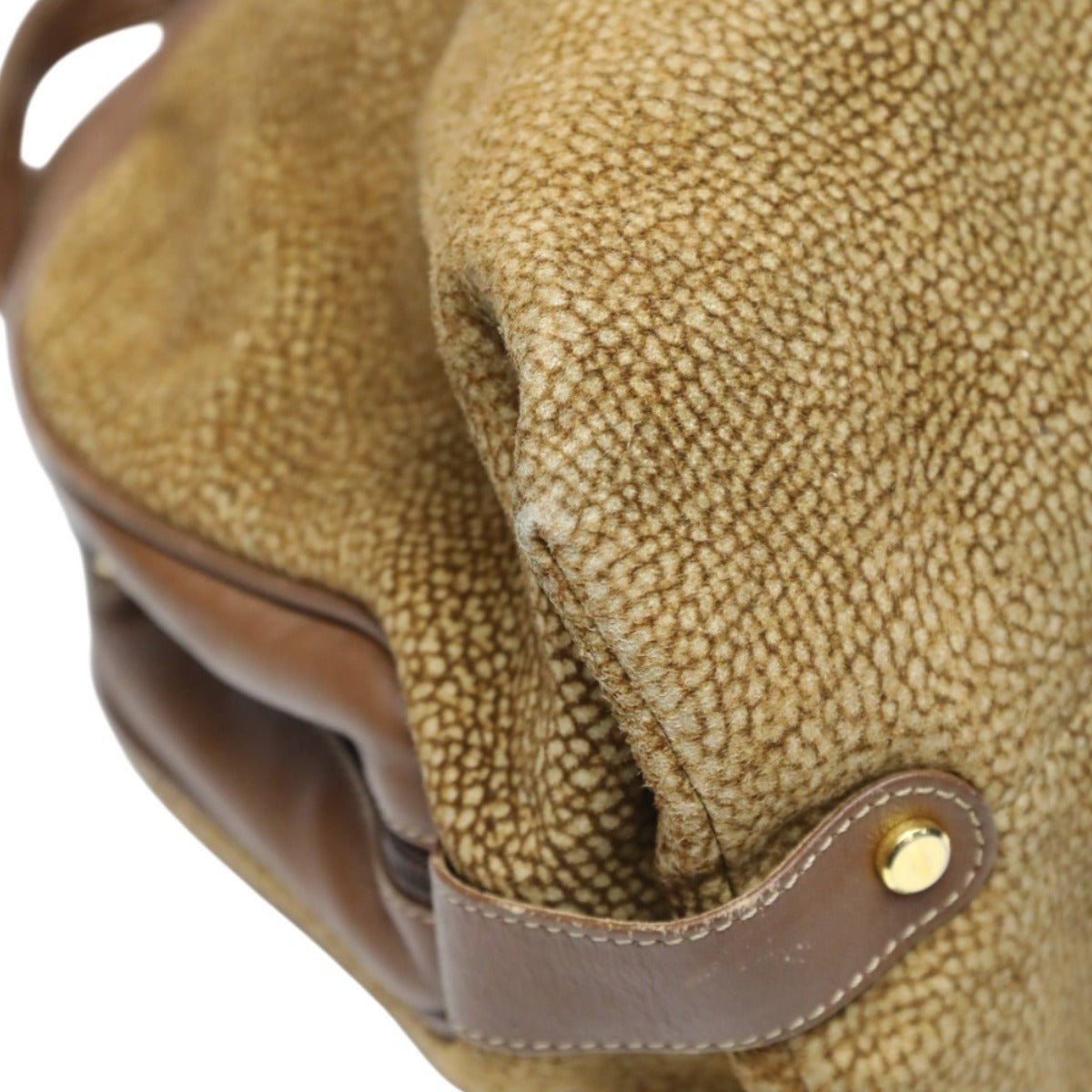 ボルボネーゼ BORBONESE ハンドバッグ
 ドーム型 うずら柄 軽量 【SS】
 【中古】