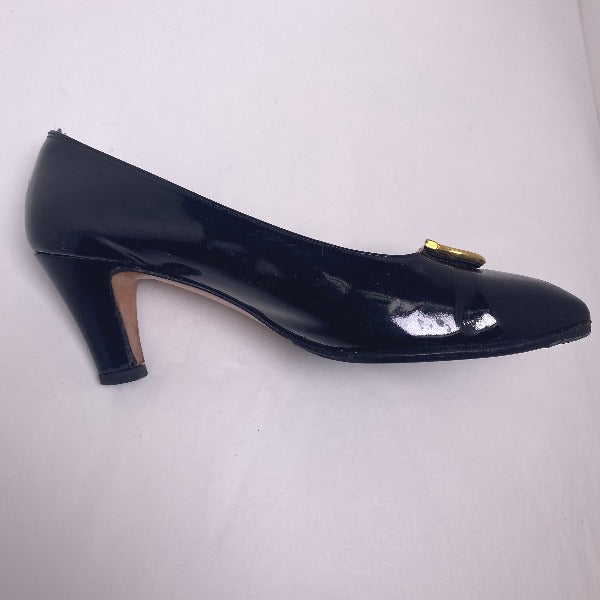 Salvatore Ferragamo Pumps
 Enamel 5 1/2 C Black [SS]
 【second hand】 