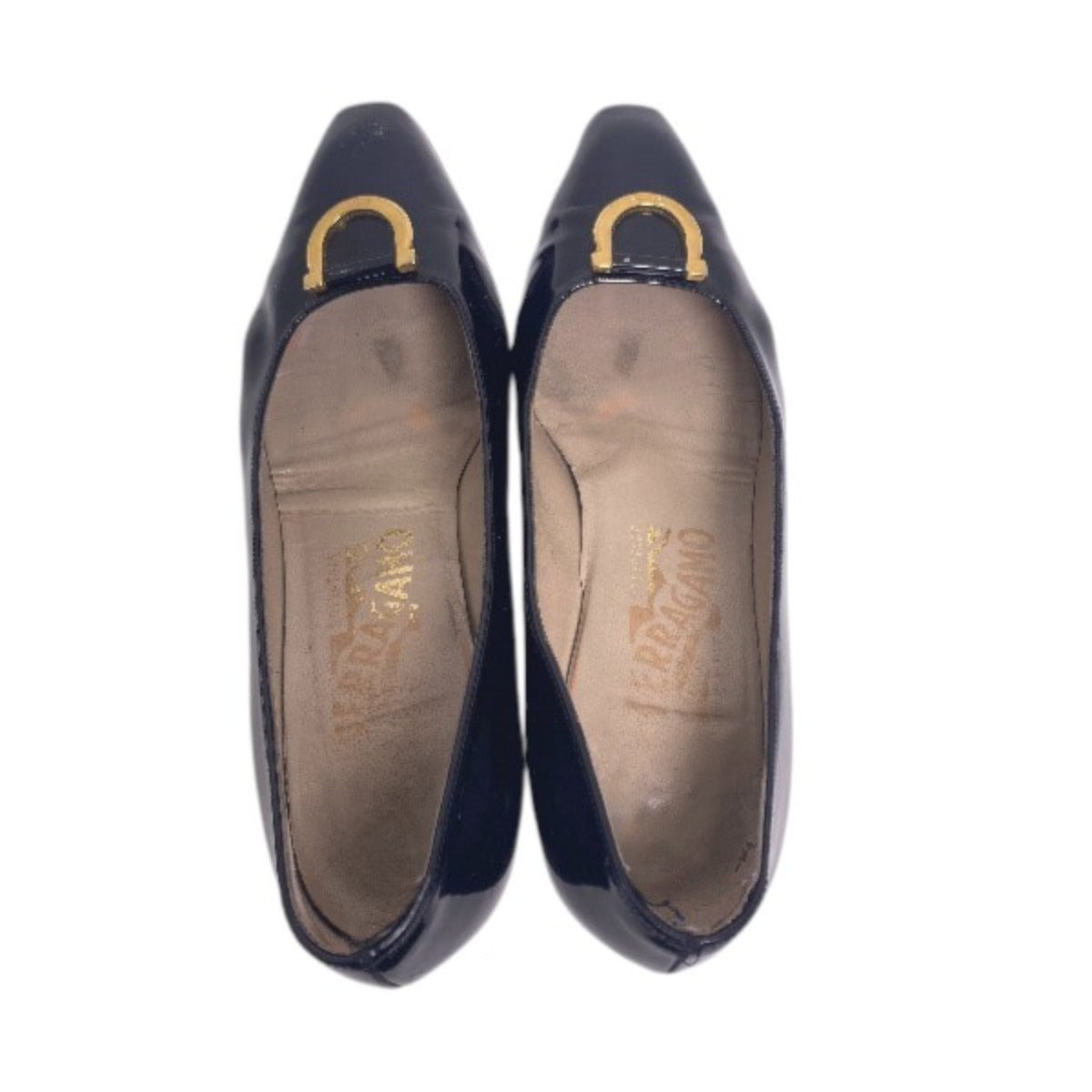 Salvatore Ferragamo Pumps
 Enamel 5 1/2 C Black [SS]
 【second hand】 