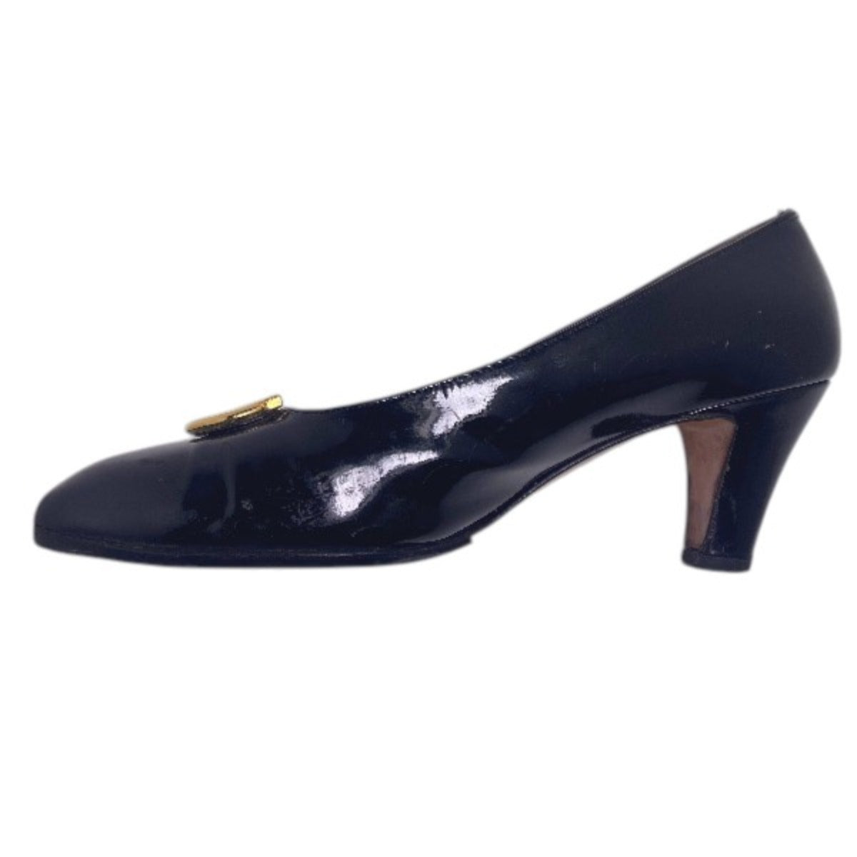 Salvatore Ferragamo Pumps
 Enamel 5 1/2 C Black [SS]
 【second hand】 