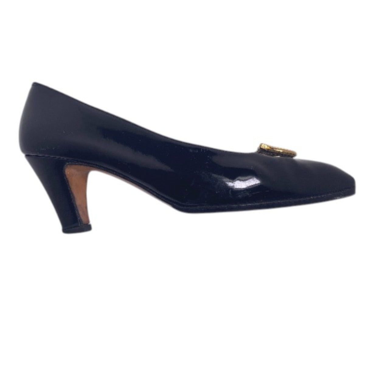 Salvatore Ferragamo Pumps
 Enamel 5 1/2 C Black [SS]
 【second hand】 