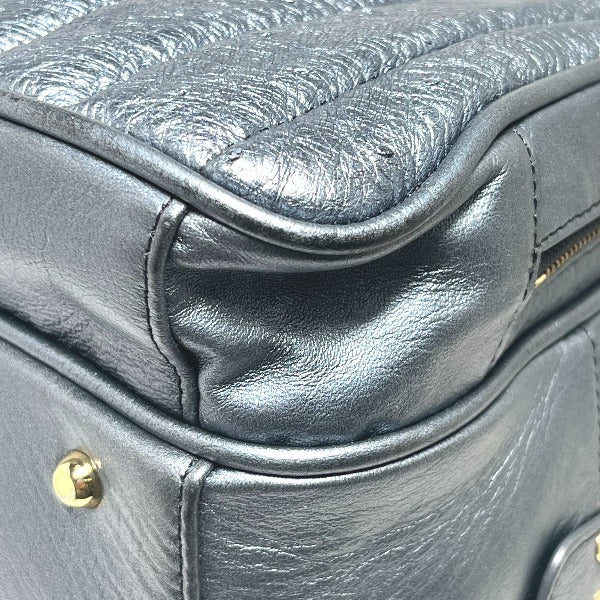 オーストリッチ ostrich ショルダーバッグ
 2WAY トリプルファスナー パール加工 ソフト オーストリッチ SB4120 スチールブルー 【SS】