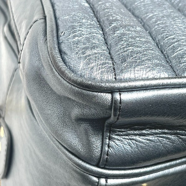 オーストリッチ ostrich ショルダーバッグ
 2WAY トリプルファスナー パール加工 ソフト オーストリッチ SB4120 スチールブルー 【SS】