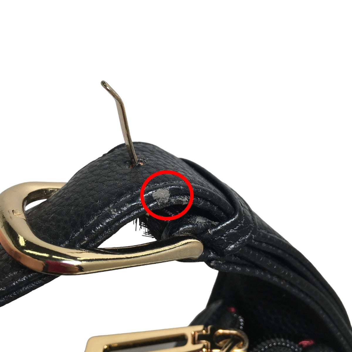 オーストリッチ ostrich ショルダーバッグ
 ホースヘアー インディゴ チェック柄 オーストリッチ SB4314 ブラック 【H】
 【中古】