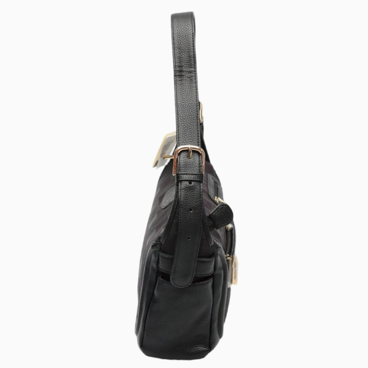 オーストリッチ ostrich ショルダーバッグ
 ホースヘアー インディゴ チェック柄 オーストリッチ SB4314 ブラック 【H】
 【中古】