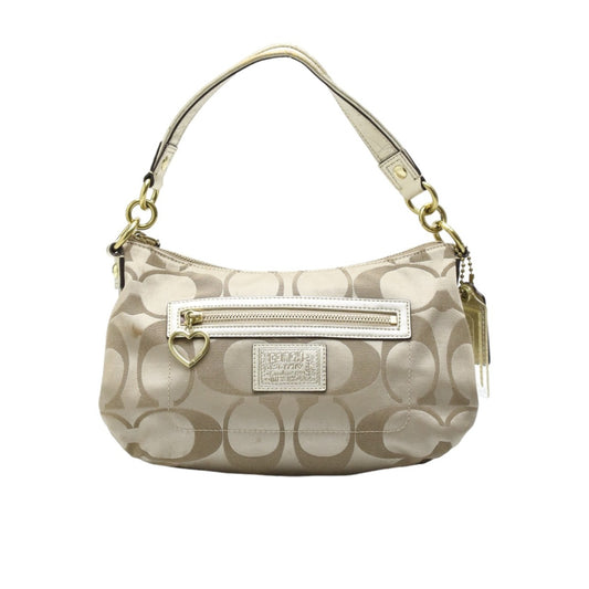 コーチ COACH ショルダーバッグ
 ポピーシグネチャー キャンバス クロスボディー キャンバス F20044 ゴールド 【SS】
 【中古】