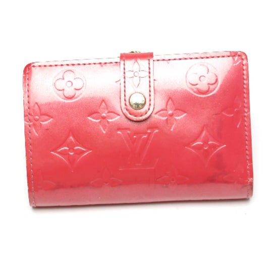 ルイヴィトン LOUIS VUITTON 二つ折り財布
 ポルト モネ・ビエ ヴィエノワ ヴェルニ がま口財布 カード用ポケット付 モノグラムヴェルニ M9141F フランボワーズ LV
 【SS】
 【中古】