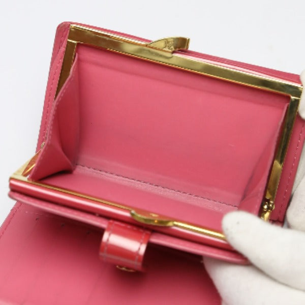 ルイヴィトン LOUIS VUITTON 二つ折り財布
 ポルト モネ・ビエ ヴィエノワ ヴェルニ がま口財布 カード用ポケット付 モノグラムヴェルニ M9141F フランボワーズ LV
 【SS】
 【中古】