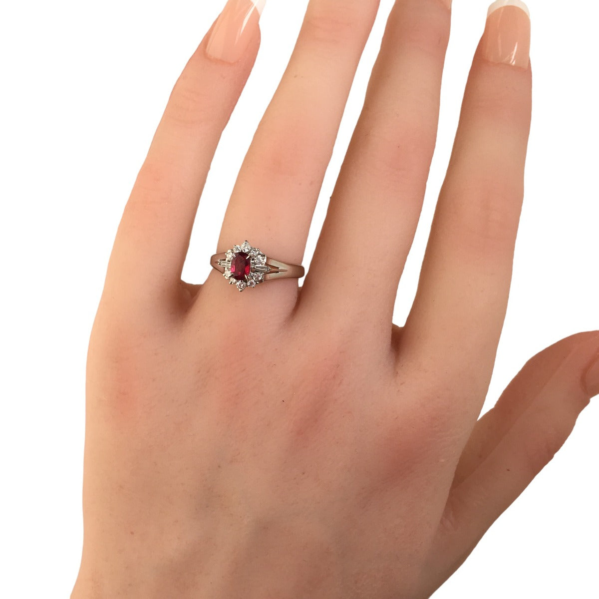 Rings
 Diamond/Ruby Size 10 PT900 Pt900 Platinum Ring Platinum [SS]
 【second hand】 