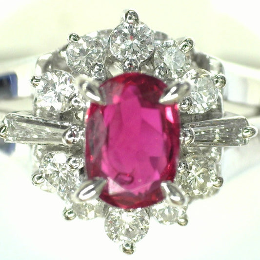 Rings
 Diamond/Ruby Size 10 PT900 Pt900 Platinum Ring Platinum [SS]
 【second hand】 