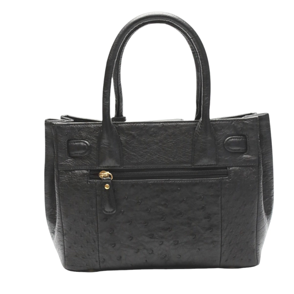 オーストリッチ ostrich ショルダーバッグ
 2WAY ななめがけ ショルダーストラップ付 オーストリッチ 700 ブラック 【SS】
