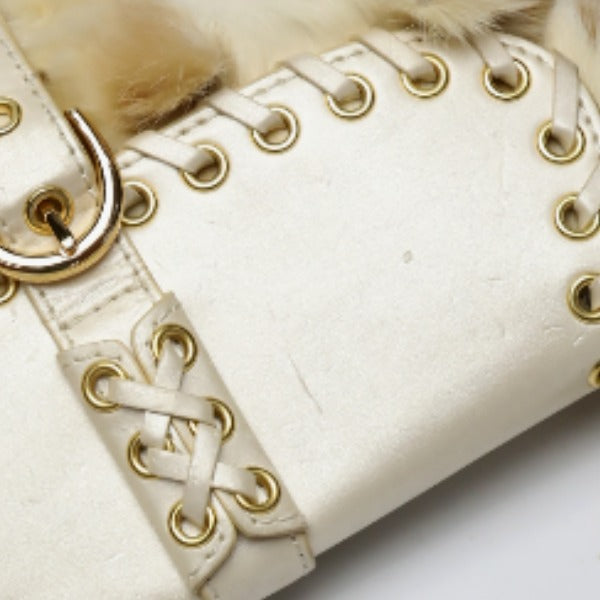 Vinny shoulder bag
 Shoulder bag, fur, white [SS]
 【second hand】 