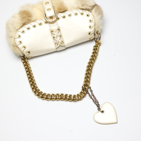 Vinny shoulder bag
 Shoulder bag, fur, white [SS]
 【second hand】 