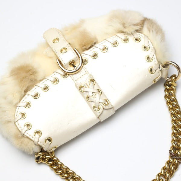 Vinny shoulder bag
 Shoulder bag, fur, white [SS]
 【second hand】 