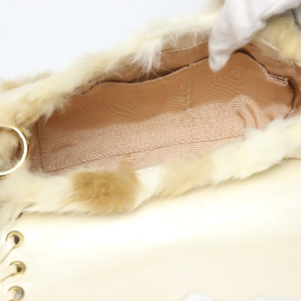 Vinny shoulder bag
 Shoulder bag, fur, white [SS]
 【second hand】 