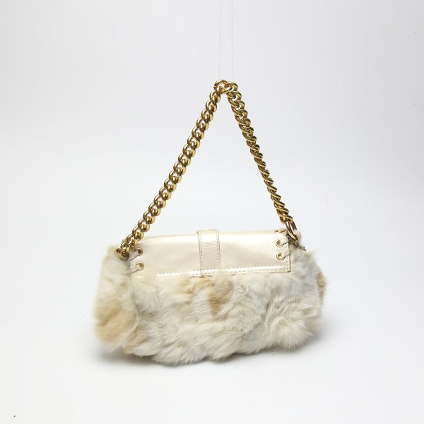 Vinny shoulder bag
 Shoulder bag, fur, white [SS]
 【second hand】 