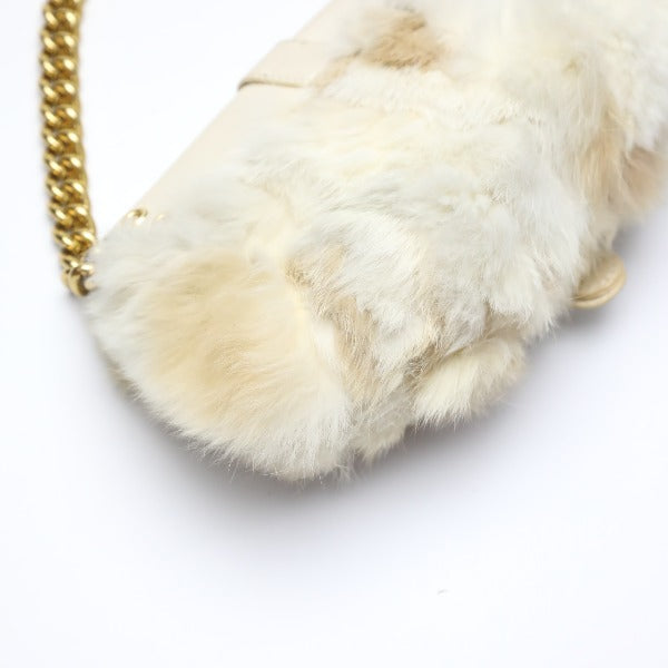 Vinny shoulder bag
 Shoulder bag, fur, white [SS]
 【second hand】 