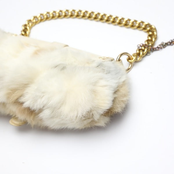 Vinny shoulder bag
 Shoulder bag, fur, white [SS]
 【second hand】 