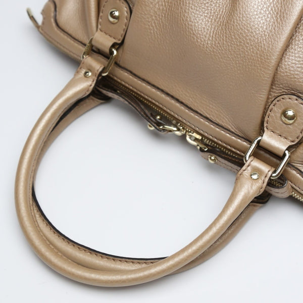 グッチ GUCCI ハンドバッグ
 2WAYバッグ WG レザー ショルダーストラップ付き 斜め掛け レザー 247902 スモーキーピンク 【SS】
 【中古】