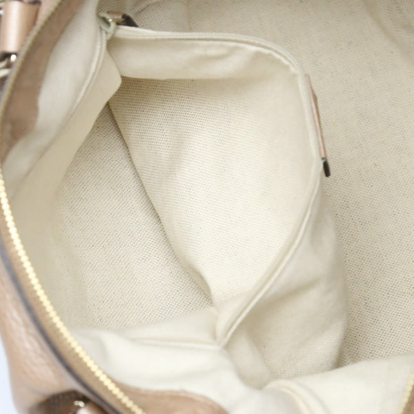 グッチ GUCCI ハンドバッグ
 2WAYバッグ WG レザー ショルダーストラップ付き 斜め掛け レザー 247902 スモーキーピンク 【SS】
 【中古】