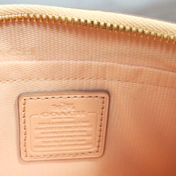 コーチ COACH ポーチ
 アクセサリーポーチ ミニバッグ ゴールドチェーン プレーリー ジップ リストレット ポリッシュ ペブルレザー レザー 【SS】
 【中古】