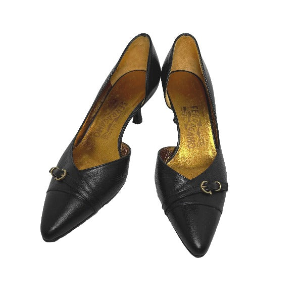 Salvatore Ferragamo Pumps
 5 D Black [SS]
 【second hand】 