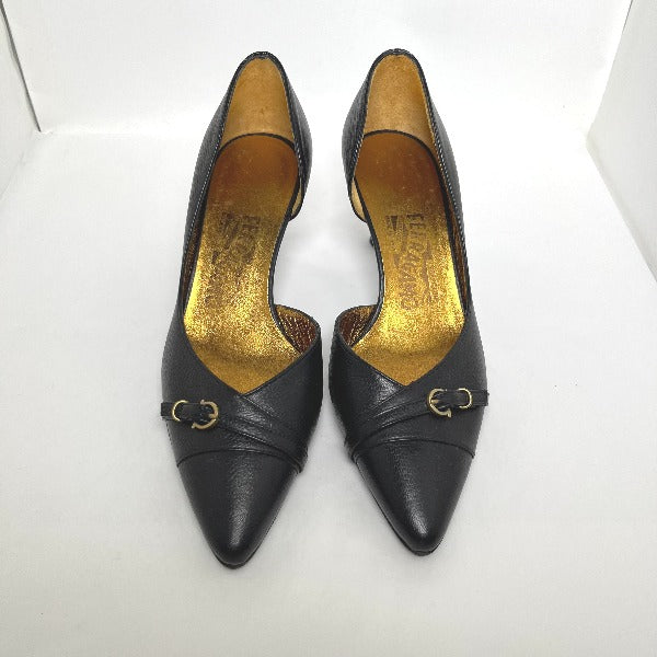 Salvatore Ferragamo Pumps
 5 D Black [SS]
 【second hand】 