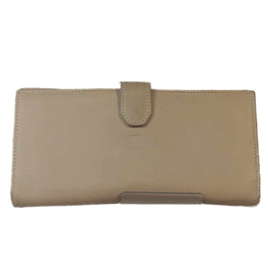 ロエベ LOEWE 長財布
 カーフ 小銭入れ付き カーフ ベージュ 【SS】
 【中古】