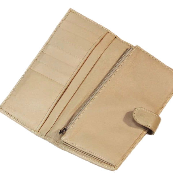 ロエベ LOEWE 長財布
 カーフ 小銭入れ付き カーフ ベージュ 【SS】
 【中古】