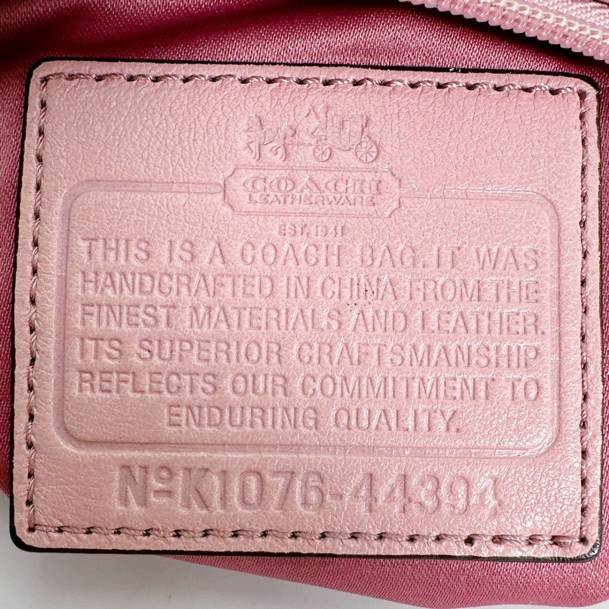 コーチ COACH ショルダーバッグ
 スイング マディソンドットオプアート 斜めかけ レザー 44394 ベージュ×ピンク 【SS】
 【中古】