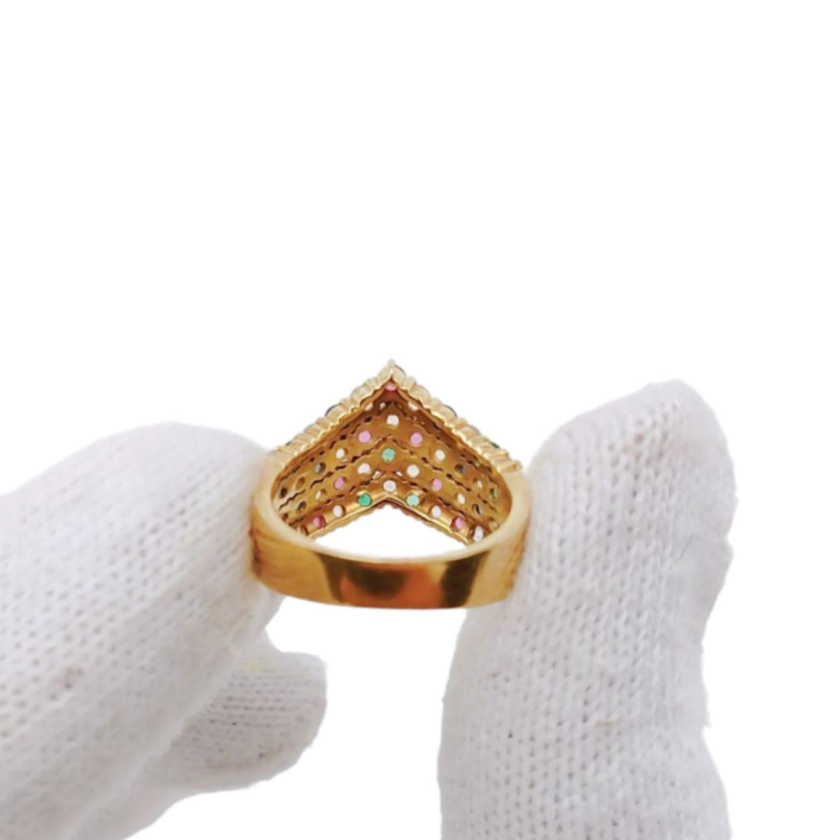 リング・指輪
 指輪 マルチカラーストーン 11号 K18 K18ゴールド マルチカラー 【SS】
 【中古】