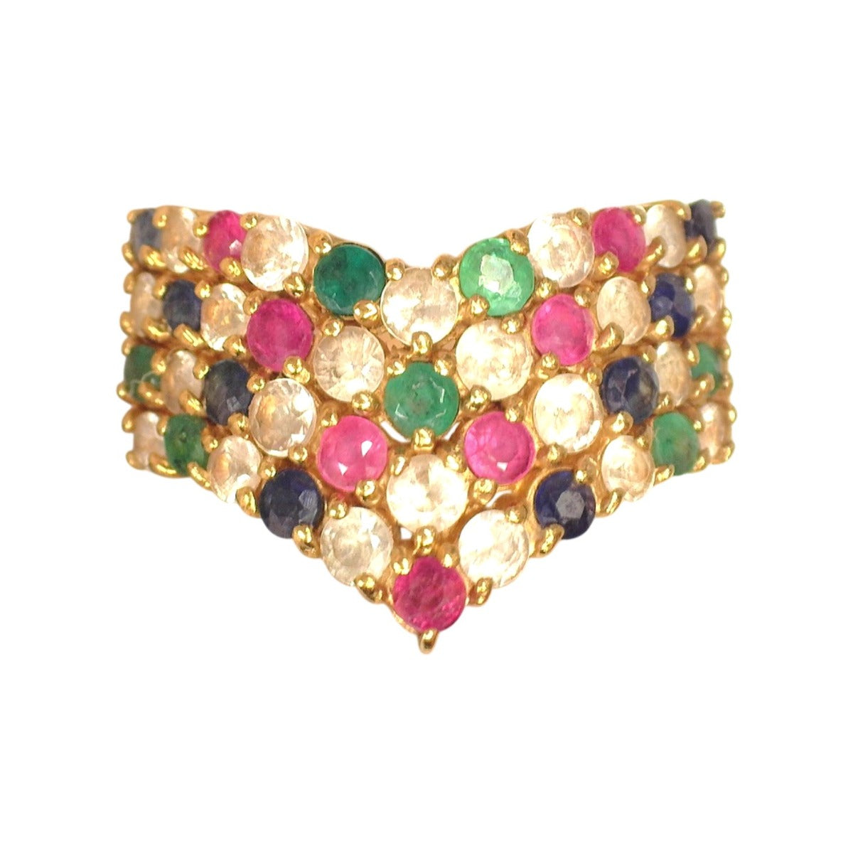 リング・指輪
 指輪 マルチカラーストーン 11号 K18 K18ゴールド マルチカラー 【SS】
 【中古】