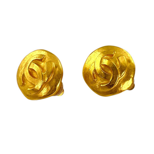 シャネル CHANEL イヤリング
 ラウンドイヤリング ターンロック ココマーク GP ゴールド 【SS】
 【中古】