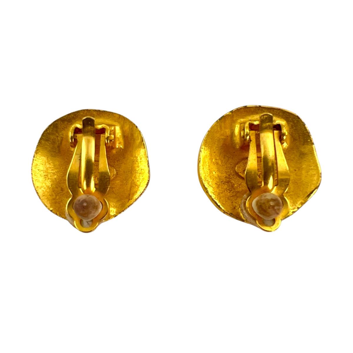 シャネル CHANEL イヤリング
 ラウンドイヤリング ターンロック ココマーク GP ゴールド 【SS】
 【中古】