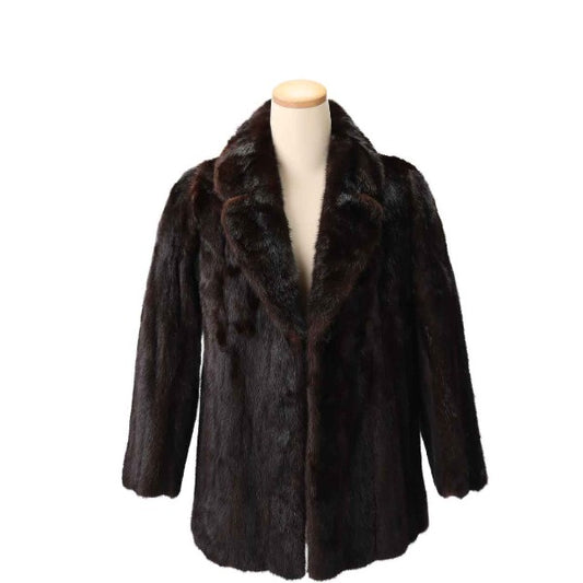 EMBA Other outerwear
 Fur coat, half coat, shared mink, dark brown [SS]
 【second hand】 