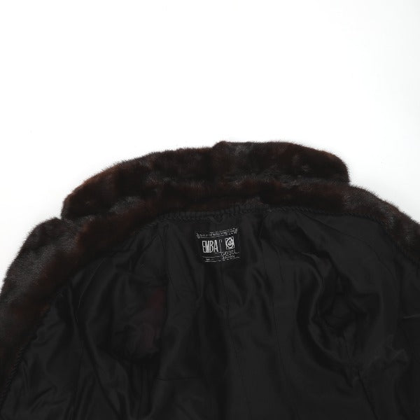 EMBA Other outerwear
 Fur coat, half coat, shared mink, dark brown [SS]
 【second hand】 