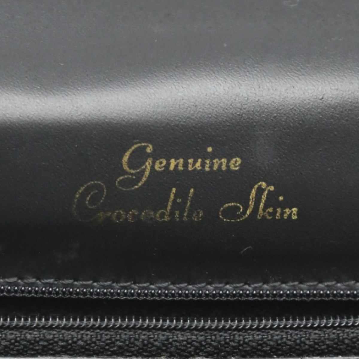 クロコダイル CROCODILE ハンドバッグ
 シャイニング クロコダイル 2WAY クロコダイル ブラック 【SS】
 【中古】